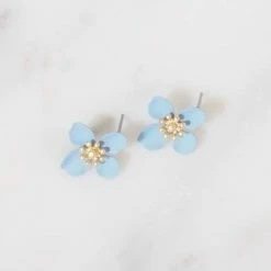Lilac Rose Lola Blue Earrings