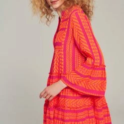 Devotion Twins Short Dress Ella - Neon Orange/Fushia