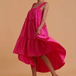 Devotion Twins Devotion Fushia Cotton Dress