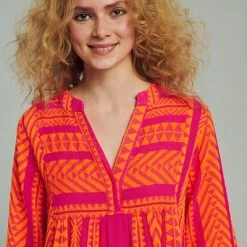 Devotion Twins Short Dress Ella - Neon Orange/Fushia