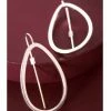 Lilac Rose Statement Silver Teardrop Earrings