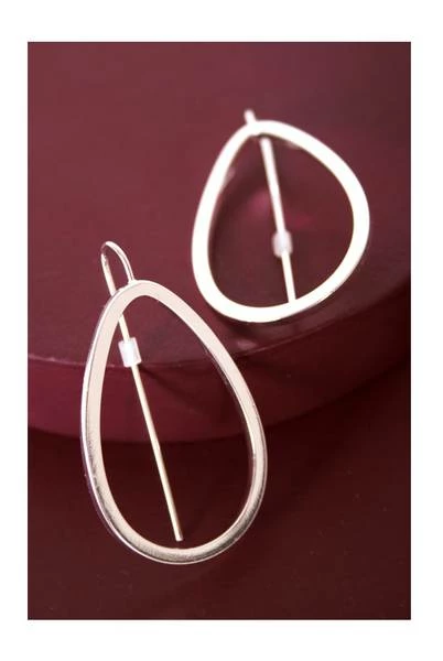 Lilac Rose Statement Silver Teardrop Earrings 1 Lilac Rose Statement Silver Teardrop Earrings