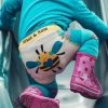 Blade & Rose Teal Yellow and Grey Buzzy Bee Leggings