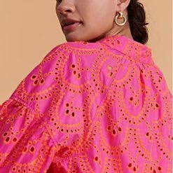 Devotion Twins Amorgos Dress - Fuchsia & Neon Orange