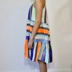 Devotion Twins Confidence Dress In Orange And Pink 022707fg