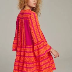 Devotion Twins Short Dress Ella - Neon Orange/Fushia