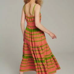 Devotion Twins Arsida Dress - Neon Pink/Celery