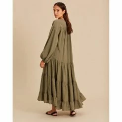 Devotion Twins Long Khaki Dress