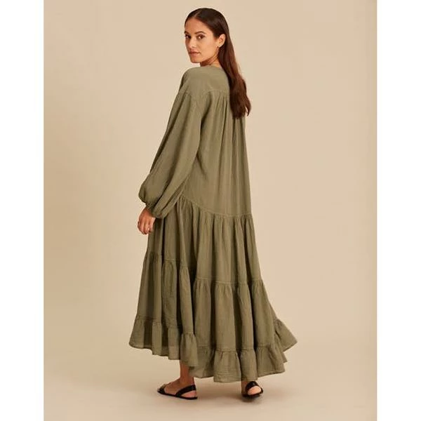 Devotion Twins Long Khaki Dress 1 Devotion Twins Long Khaki Dress