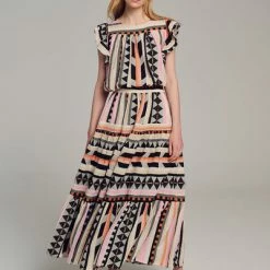 Devotion Twins Psarou Skirt - Black/Orange