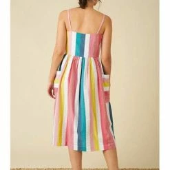 Lilac Rose Bree Summer Rainbow Stripe Dress