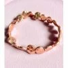Lilac Rose Rose Gold Hammered Effect Bracelet