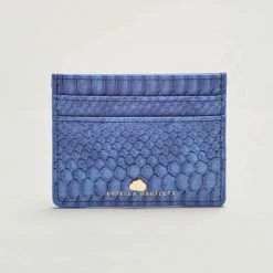 Lilac Rose Navy Snake Effect Card Holder