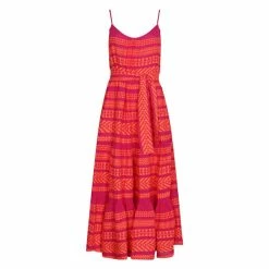 Devotion Twins Devotion Arsida Dress Neon Orange & Fushia Pink