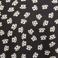 Lilac Rose Louche Peta Call Me Print Midi Dress In Black