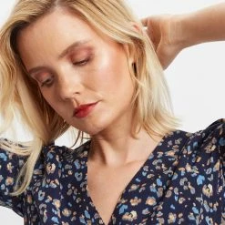 Lilac Rose Louche Avril Animal Blues Print Midi Tea Dress