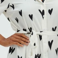 Lilac Rose Sugarhill Justine Shirt Dress In White