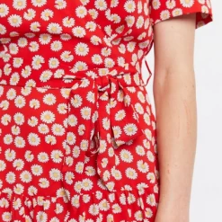 Lilac Rose Louche Emin Daisy Dancer Dress In Red