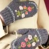 Lilac Rose Powder Heidi Mittens In Heather