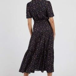 Lilac Rose Emin Autumn Bud Midi Dress Navy
