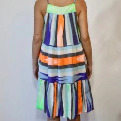 Devotion Twins Confidence Dress In Orange And Pink 022707fg