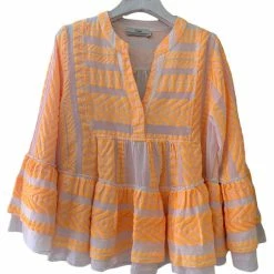 Devotion Twins Armonia Top - White & Neon Orange