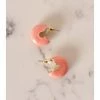 Lilac Rose Chunky Coral Hoop Earrings