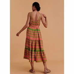 Devotion Twins Devotion Arsida Dress Neon Pink & Celery Green