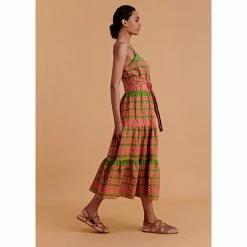 Devotion Twins Devotion Arsida Dress Neon Pink & Celery Green