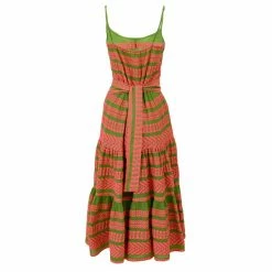 Devotion Twins Devotion Arsida Dress Neon Pink & Celery Green