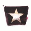 Lilac Rose Plum Velvet Star Wash Bag