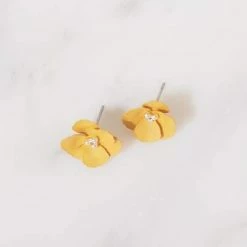 Lilac Rose Evelyn Mustard Earrings