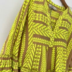 Devotion Twins Ella Short Dress Neon Lime Beige