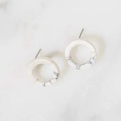 Lilac Rose Josie White Earrings