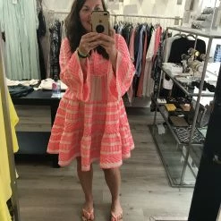 Devotion Twins Ella Dress In Neon Pink