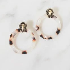 Lilac Rose Jools Tortoiseshell Earrings