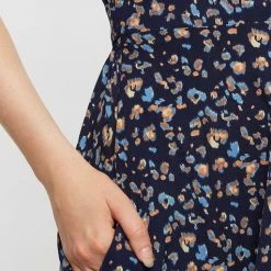 Lilac Rose Louche Avril Animal Blues Print Midi Tea Dress