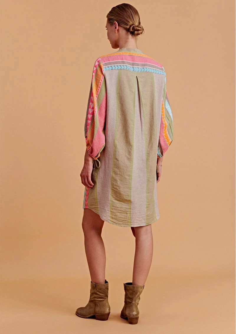 Devotion Twins Lasithi Dress In Pink And Orange 022394G 2 Devotion Twins Lasithi Dress In Pink And Orange 022394G