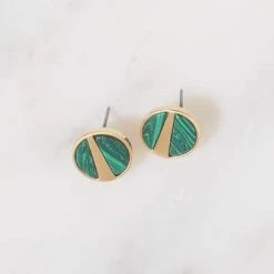 Lilac Rose Orla Green Gold Earrings