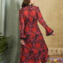 Lilac Rose Hope Ivy Ella Lace Midi Dress