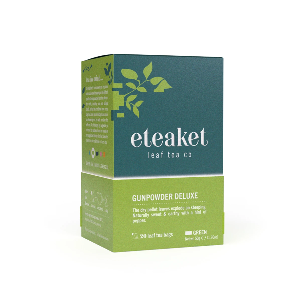 Eteaket Gunpowder Deluxe - 20 Tea Bags 1 Eteaket Gunpowder Deluxe - 20 Tea Bags
