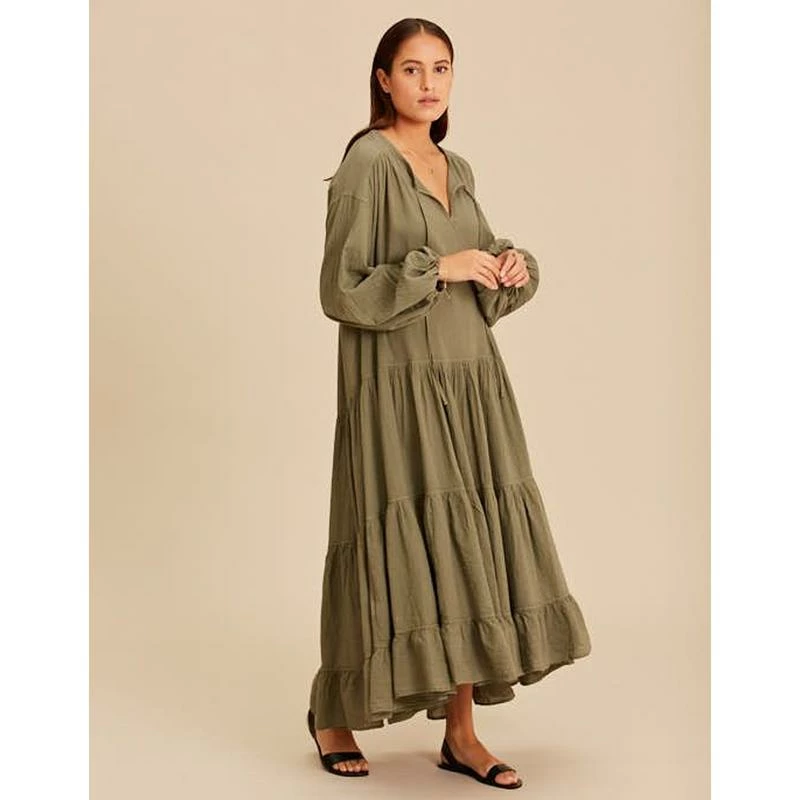 Devotion Twins Long Khaki Dress 2 Devotion Twins Long Khaki Dress